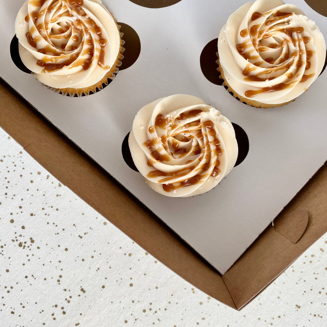 Salted Caramel Cupcakes (GF option)