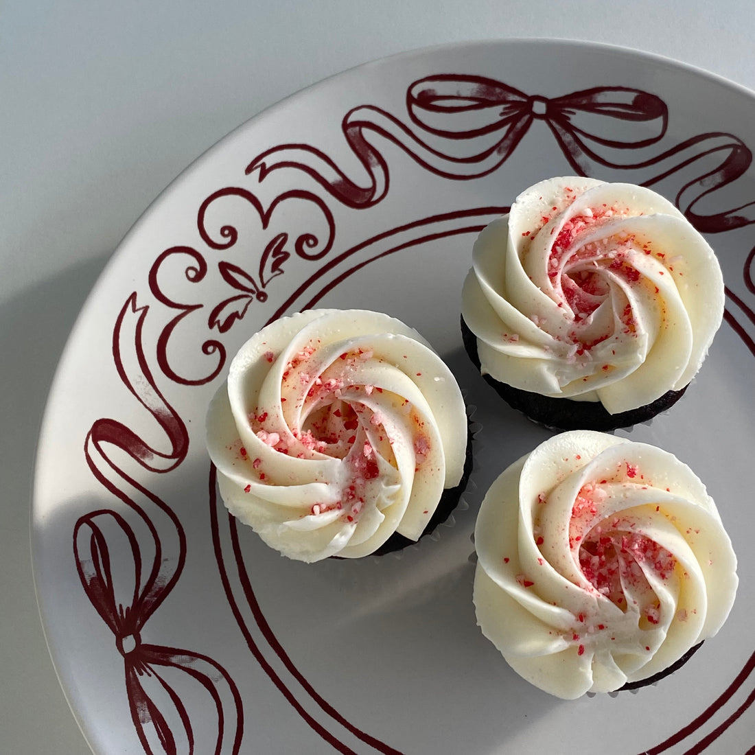 Chocolate Candy Cane Cupcakes/Mini Cupcakes (GF/Vegan option)